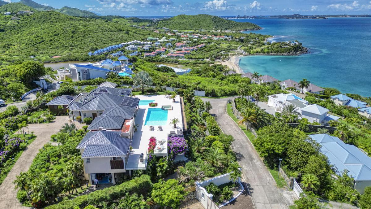 A louer villa 8 personnes Happy Bay Saint Martin_Vue aérienne - 43